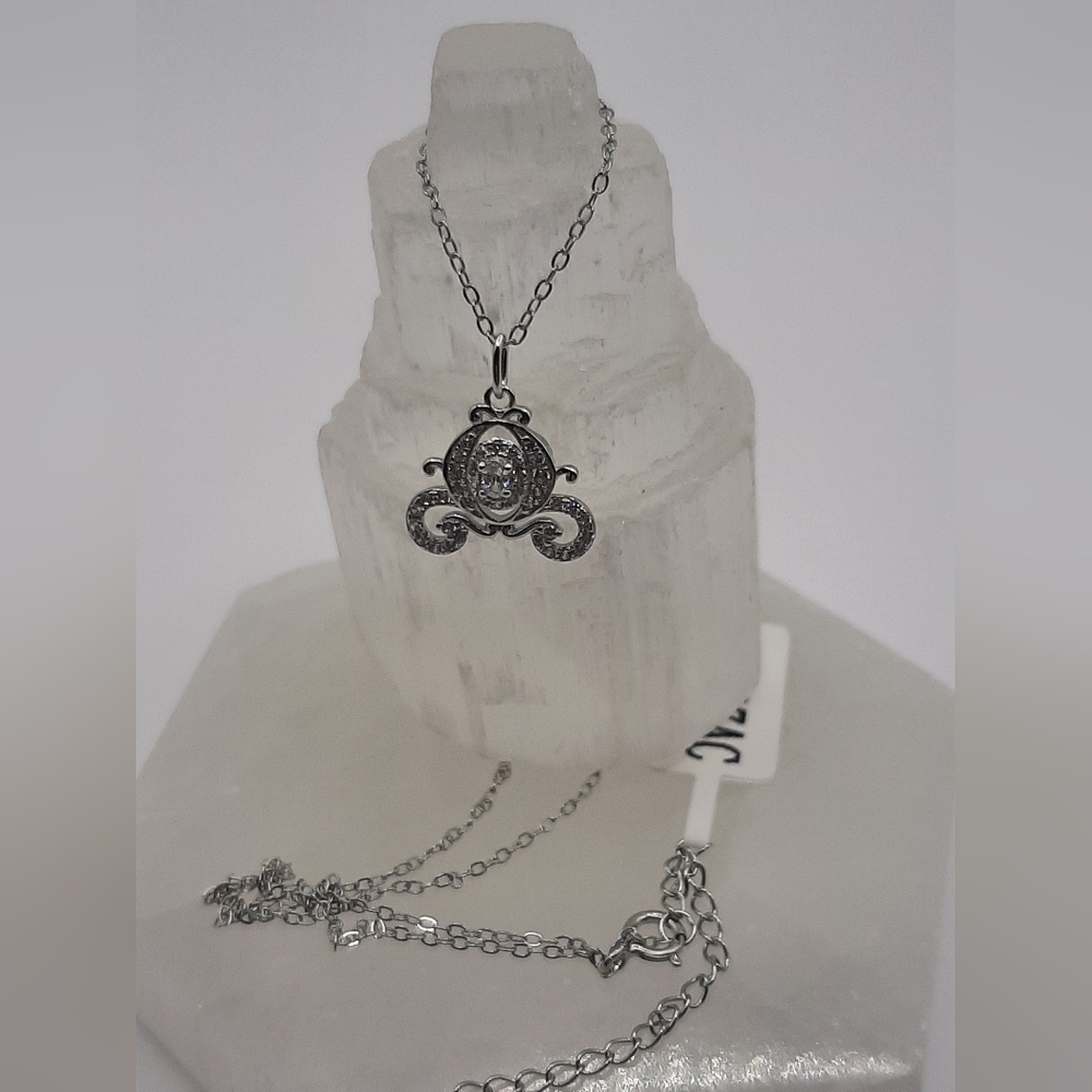 N14 Sterling Silver Carriage Necklace- Charmed Aroma